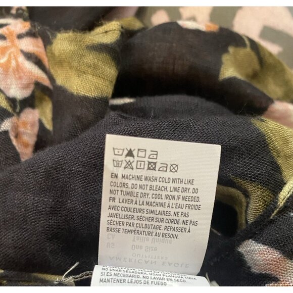 American Eagle Kimono Cardigan Top One Size Shawl Beach Coverup Ruana Floral - Picture 15 of 15